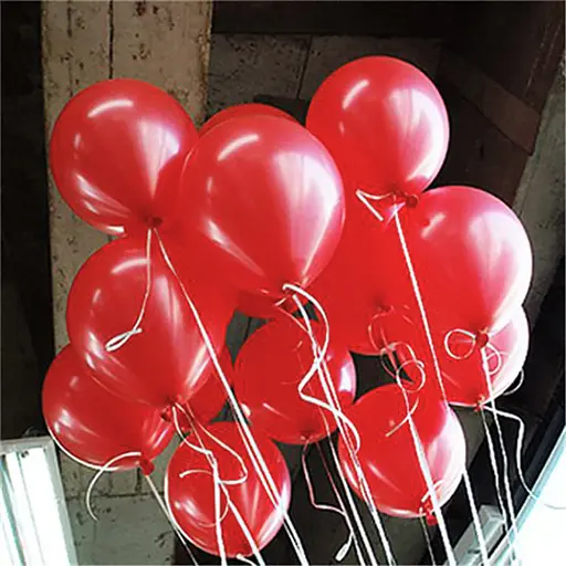 Шарик воздушный латексный 30 см (100) красный, матовый, IDEA7-DL-003 - фото 4