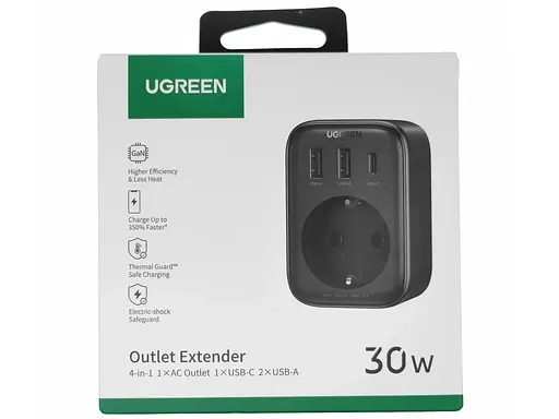 Зарядное устройство UGREEN CD314 30W Outlet Extender EU (2A1C) (UGR-90613) - фото 9