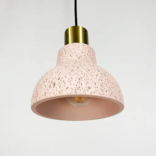 Подвес Terrazzo Toco с розовым бетонным плафоном в стиле Ар-деко | Line F | Арт. MJ167/1 RED - фото 2