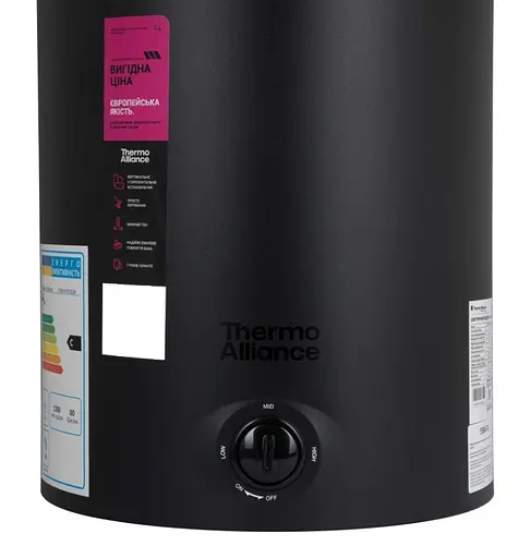Водонагреватель электрический Thermo Alliance, 1500 Вт, мокрый ТЭН, 100 л универсальный, цилиндрический, черный (D100VH15Q3В) - фото 4