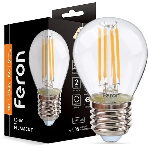 Світлодіодна лампа Feron LB-161  G45 230V 6W  E27  2700K (40079)