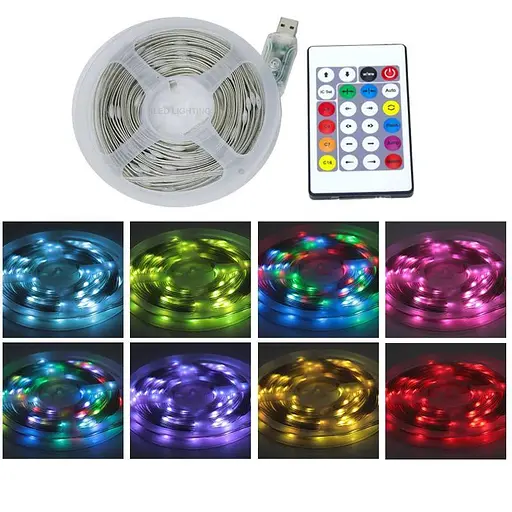 Розумна гірлянда Sun Lamp стрічка 100 LED 10 метрів USB-пульт дистанційного керування ip65 додаток - фото 7