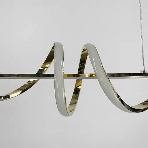 Видовжена люстра Wave у золотому корпусі в 2-х розмірах Line.F Довжина 100 см - фото 6