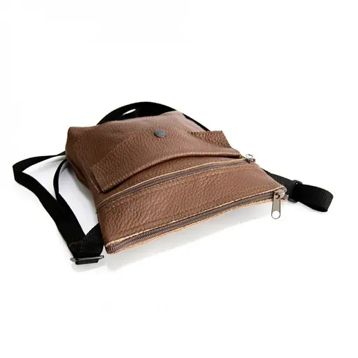 Шкіряна сумка на плече Gofin 20х22 см sum0009941 - фото 4