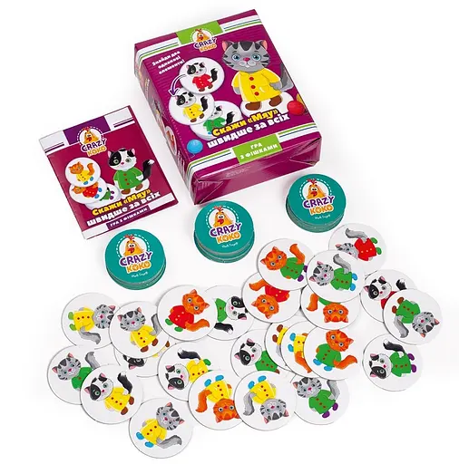 Настольная игра "Скажи МАУ!" VT8025-07 Crazy Koko Vladi Toys, в коробке (4820234764198) - фото 2