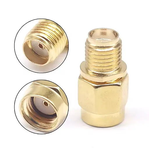 SMA переходник с RP-SMA male на SMA female без штырьков с 2-х сторон (100847)