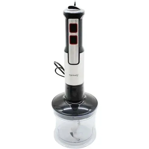 Многофункциональный погружной блендер Rainberg RB 2296 на подставке 6в1, 1200Вт Черный/Серый - фото 1