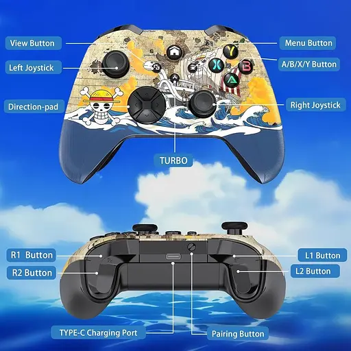 Беспроводной контроллер Lapezei для ПК, совместимый с ПК (Windows 7/8/10/11)/Android/ios с WiFi/Custom Programming/Vibration/3.5mm - фото 3