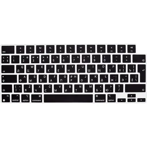 Накладка на клавіатуру DK для Apple MacBook Pro 14" 2021 - 2024 UK силікон чорний (013303)