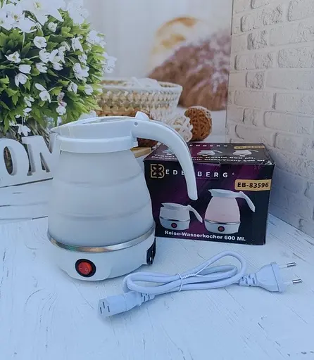 Дорожный складной мини электрочайник 0.6л Edenberg EB-83596 600Вт Белый - фото 3
