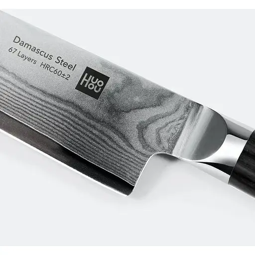 Набір кухонних ножів Huo Hou Damascus Kitchen Knife Set (HU0073) 4 штуки + підставка - фото 3