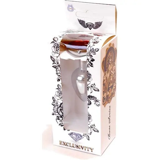 Анальна пробка Boss Of Toys Boss Series - Jewellery Silver Heart Plug Red S, BS6400046, Срібний / Червоний - фото 7