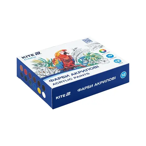 Акриловые краски Kite Creative 12 цветов, 20 мл (K-275)