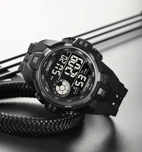 Годинник чоловічий спортивний наручний Skmei 2123 (Чорний з сірим) - фото 7