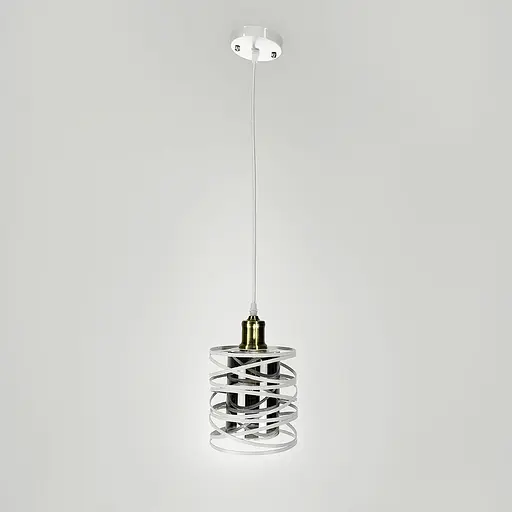 Підвіс у білому корпусі з графітовим плафоном 16х16 см | Арт. 12333/1 WT+GR | Line F - фото 5