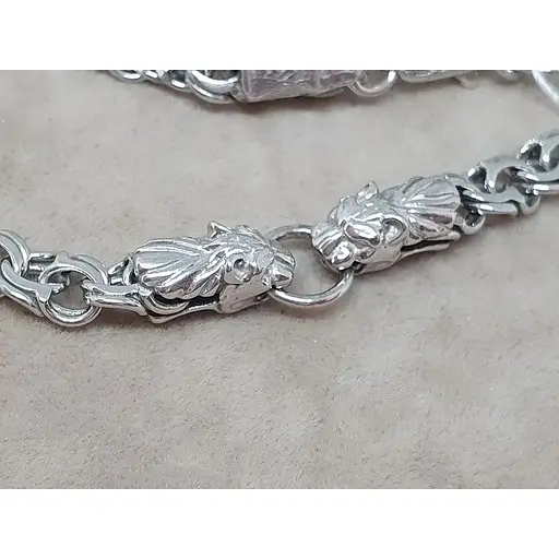 Серебряная цепочка Бисмарк со львом. 6035 60 - фото 4