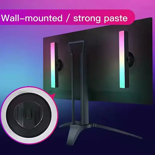 Настільна LED лампа RGB 5V Panel 3 Bluetooth dual pack USB interface with app Black - фото 7