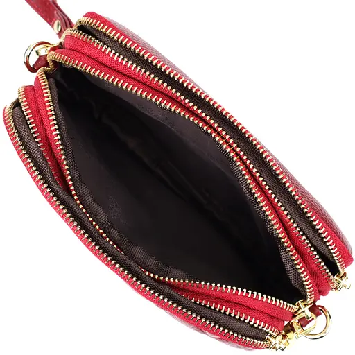 Сумка для женщин Vintage на три отделения из натуральной кожи 19х12х6.5 см sum0027533 - фото 7