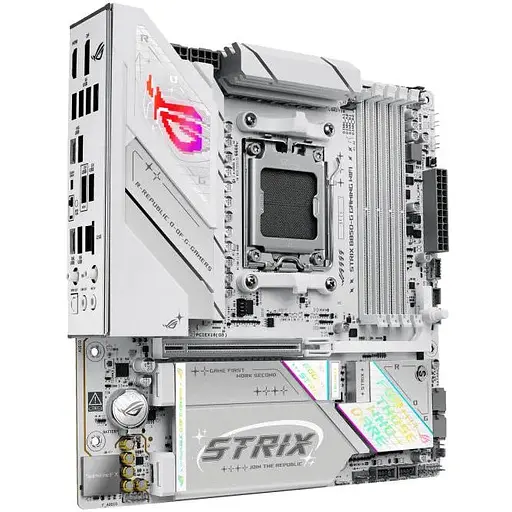 Материнська плата Asus Rog Strix B850-G Gaming WIFI sAM5 B850 4xDDR5 M.2 HDMI DP WiFi BT mATX білий - фото 4
