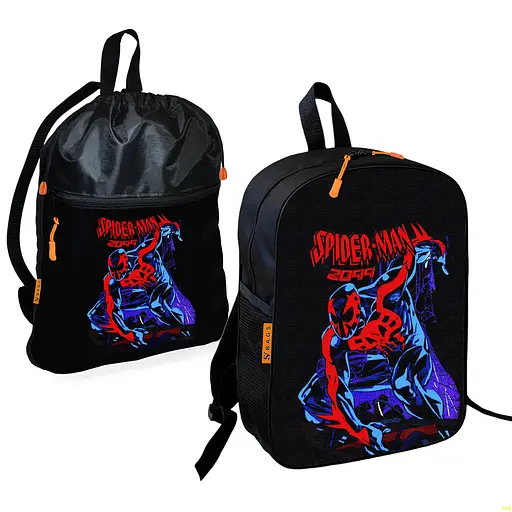 Школьный рюкзак детский Человек-паук + Сумка для обуви спортивной формы рюкзак-мешок мальчику (01889)