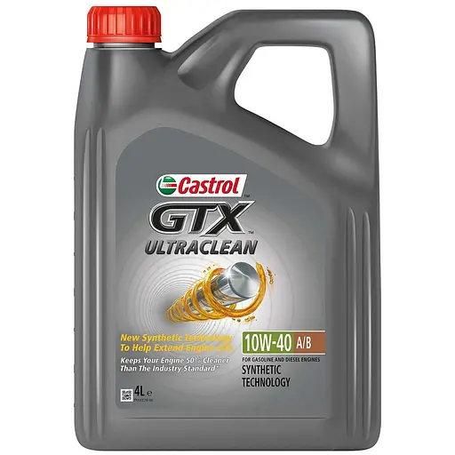 Масла моторные Castrol GTX Ultraclean 10W-40 A3/B4, 4 л 