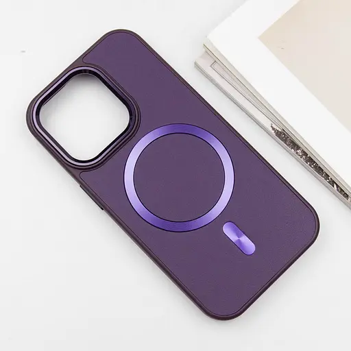 Шкіряний чохол Epik SnapCase with MagSafe для Apple iPhone 16 Pro 6.3 Dark Purple - фото 2