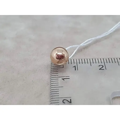 Золота моносережка-пусета Favoritum Кулька. 210115_7/1 - фото 5