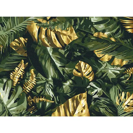 Картина по номерам Пальмове листя Brushme 30х40 см разноцветная 000276585