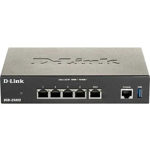 D-Link Мультисервісний маршрутизатор DSR-250V2 4xGE LAN, 1xGE WAN