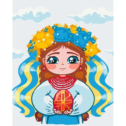 Картина за номерами Маленька україночка Ольга Бородай Brushme 40x50 см кольорова 000221168