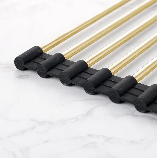 Золотий нержавіючий килимок для мийки Nett KG-19(43) - фото 3