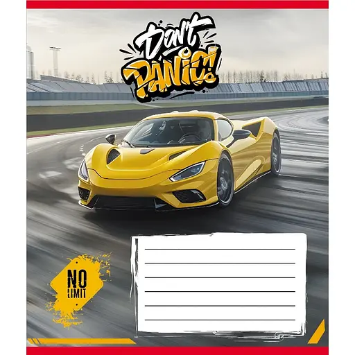 Зошит учнівський "Без паніки" Leader 012-510164C-2 в косу лінію, 12 аркушів - фото 1