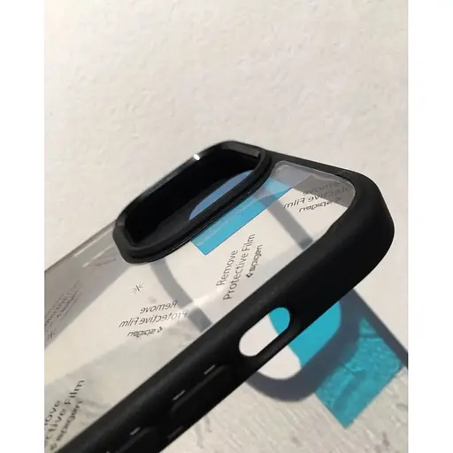 Оригинальный противоударный чехол Spigen Ultra Hybrid для iPhone 13 Pro Max (6.7") Matte Black (ACS03205) - фото 5