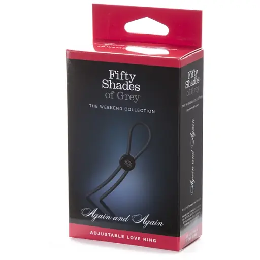 Эрекционное кольцо Fifty Shades of Grey Again and Again Adjustable Cock Ring 20 см черный - фото 4
