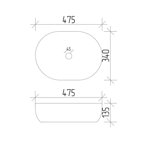 Умивальник VBI Modena S white накладний VBI-012001, Білий - фото 7