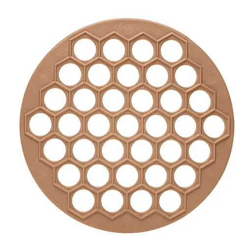 Пластикова пельменниця (форма для приготування пельменів) Ø26 см Жовтогарячий, Kitchette Помаранчевий 86637 - фото 1