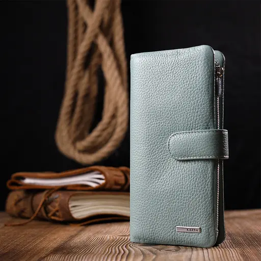 Женское кожаное портмоне KARYA 9.5х18.5х2 см acs0024050 - фото 7