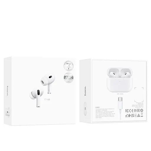 Бездротові TWS навушники Hoco EW63 вакуумні white - фото 4