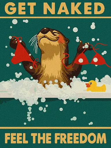 Набор для рисования по номерам "Постер. Вільна видра" Ideyka 30х40 см КНО6801