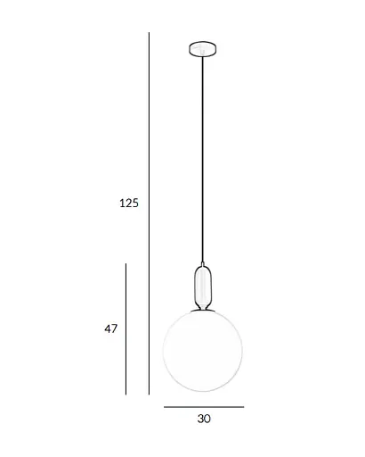 Підвісний світильник, люстра Italux PND-02340-1L-BK Aldeva E27 1x40W IP20 Чорний - фото 3
