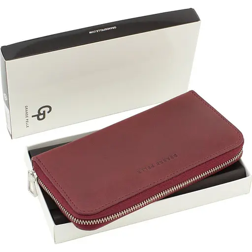 Шкіряний гаманець Grande Pelle 20х10.5х2.5 см acs0029304 - фото 9