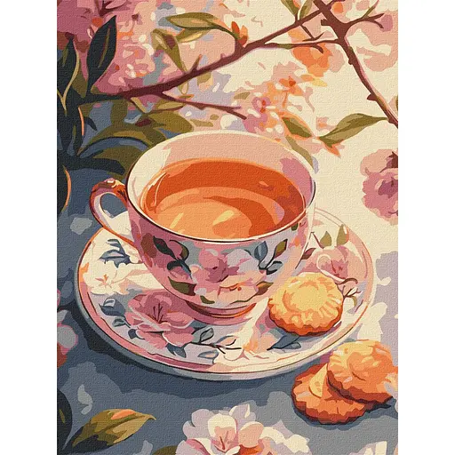 Картина за номерами "Квітковий чай" ©art_selena_ua KHO5722, 30х40 см