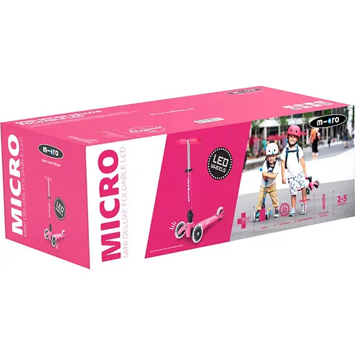 Самокат Micro Mini Deluxe Foldable LED Рожевий (MMD197) - фото 7