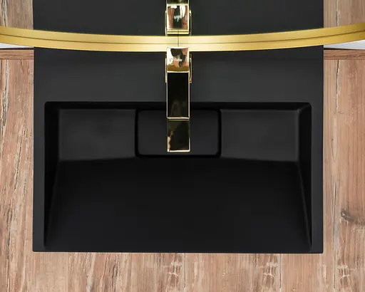 Умивальник Rea Goya black mat 50 накладний чорний матовий REA-U8778, Чорний матовий - фото 5