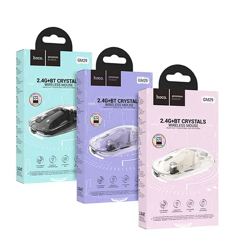 Миша бездротова Hoco GM29 Mysterious фіолетова - фото 3
