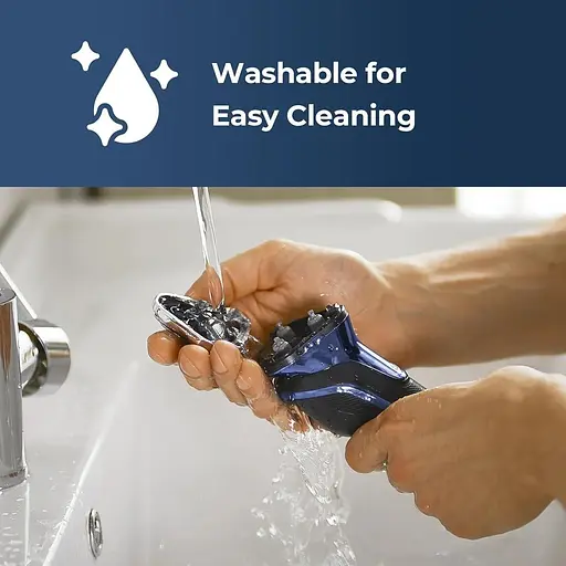 Електробритва FitSan Wet & Dry з лезами PowerCut, бездротова USB-перезаряджувана - фото 3