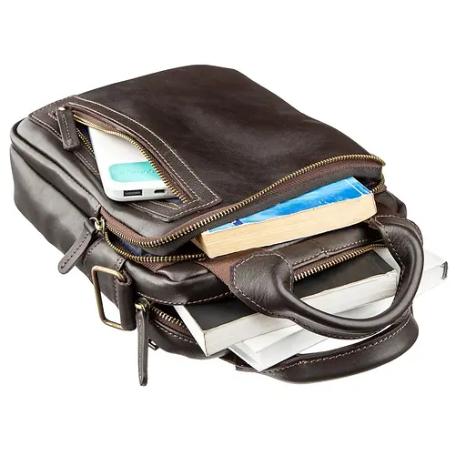 Сумка кожаная мужская SHVIGEL 21,5х25х8 см sum0012472 - фото 3