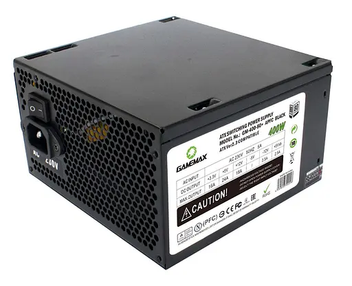 Блок живлення GameMax 400W (GM-400-80+APFC Black) - фото 1