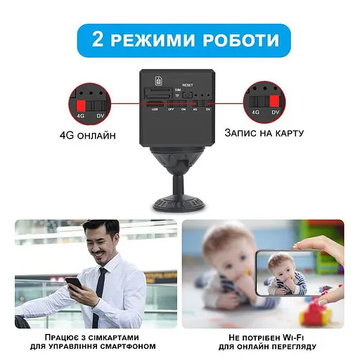 4G мини камера видеонаблюдения Nectronix T9, Full HD 1080P, датчик движения, аккумулятор 2600 мАч (100774) - фото 7