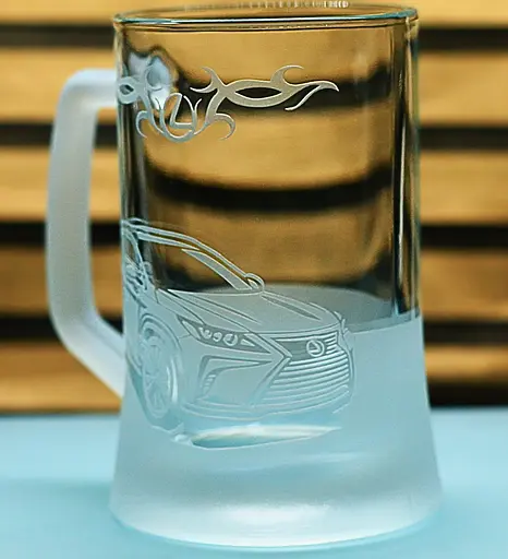 Пивний келих 660 мл з гравіюванням Лексус РХ 350 Lexus RX 350 подарунок для автолюбителя  кухоль для пива - фото 3